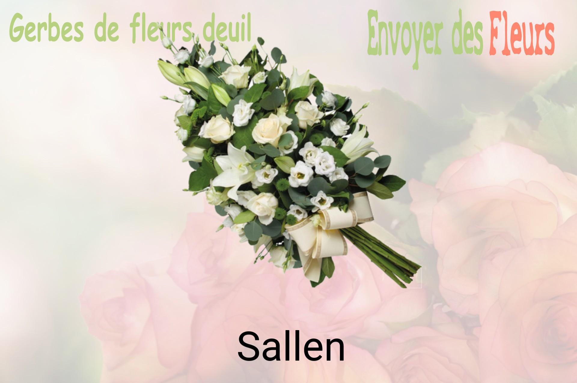 Gerbe de fleurs de deuil livrée à Sallen